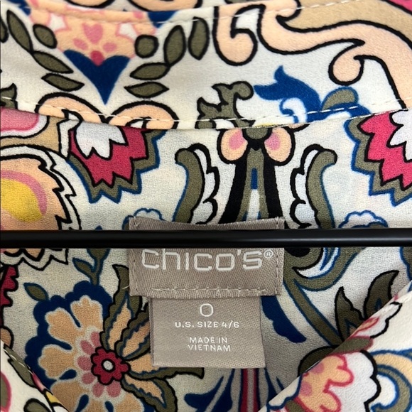 Chicos Long Paisley Cardigan Women’s 0 (us 4/6) - Picture 3 of 12